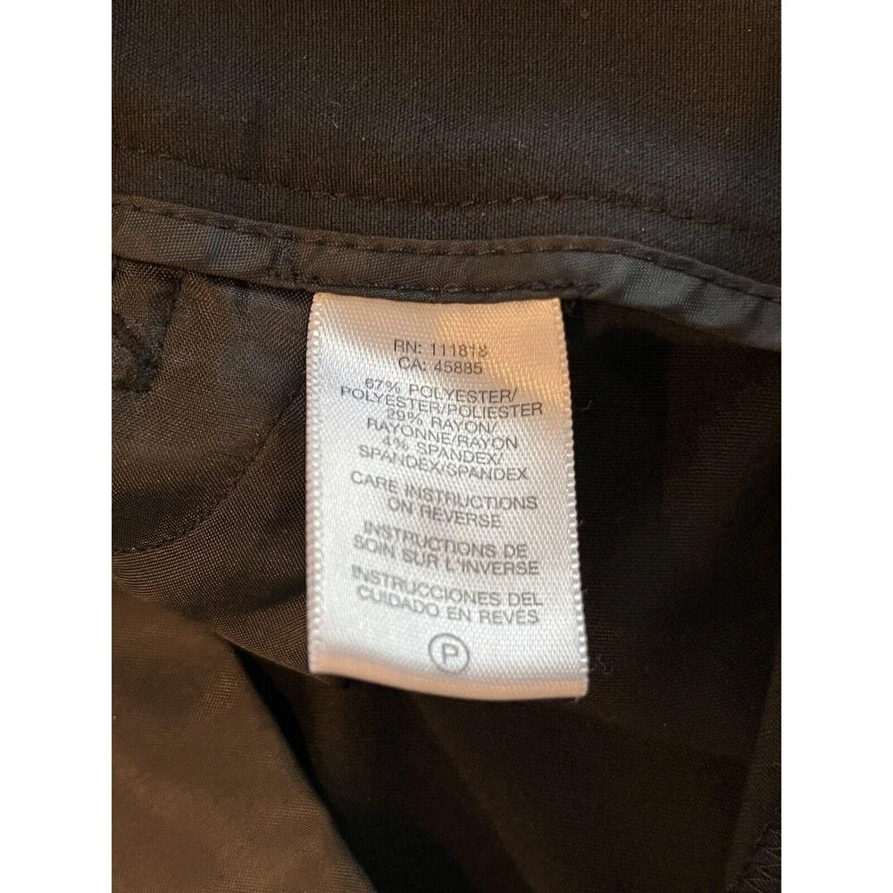 Michael Kors Pants Black Womens Size 8 Grammercy Fit Polyester Blend Stretch - Picture 4 of 10